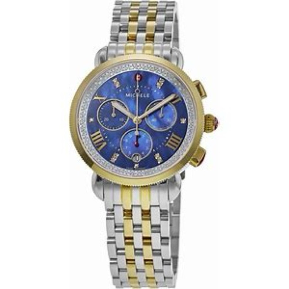 Sport Sail Blue Dial Diamond Two-Toned Women's Watch MWW01C000144